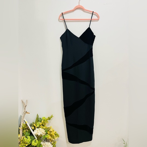 Andrea Polizzi for Rex Lester - rare vintage floor length gown - velour - size L - Picture 9 of 11